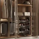 Quartz rotating shoe rack for wardrobe
