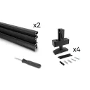 BLACK Lot of 3 Zero LED profiles (Floor - Ceiling)