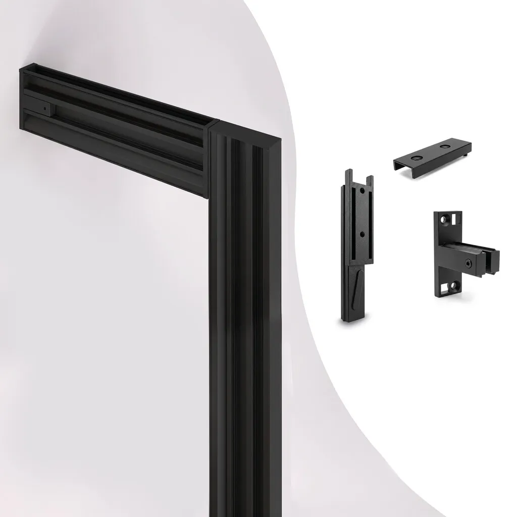[7029654] Hardware kit of 2 for mounting Zero LED profil to the wall (Black)