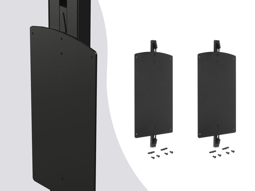 [7022854] Pair of Zero support for Hang down wardrobe rail lift (Black)